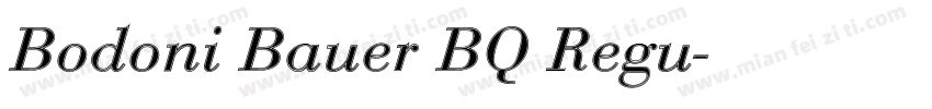 Bodoni Bauer BQ Regu字体转换